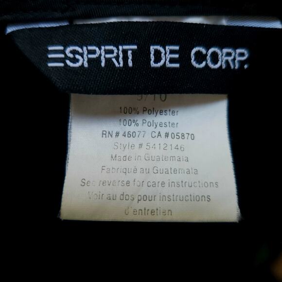 Vintage ESPRIT DE CORP Black Pleated Maxi Skirt 9 10‎ Whimsigoth Dark Academia - Picture 3 of 5